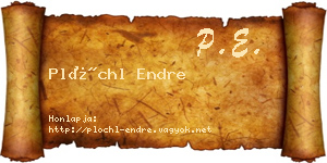 Plöchl Endre névjegykártya