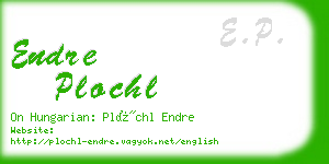 endre plochl business card